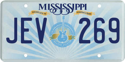 MS license plate JEV269