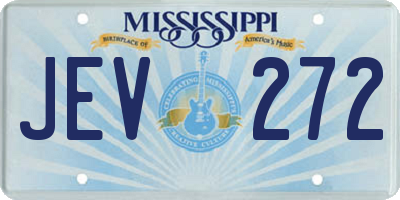 MS license plate JEV272