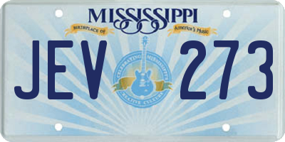 MS license plate JEV273