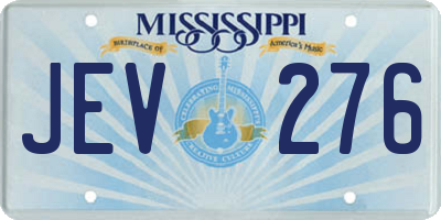 MS license plate JEV276