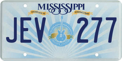 MS license plate JEV277