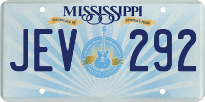 MS license plate JEV292