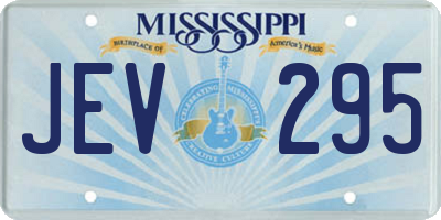 MS license plate JEV295