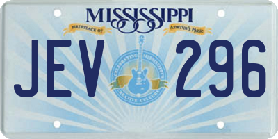 MS license plate JEV296