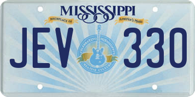 MS license plate JEV330