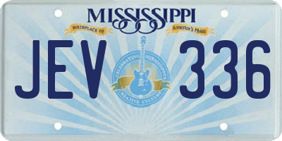 MS license plate JEV336