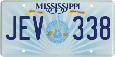 MS license plate JEV338
