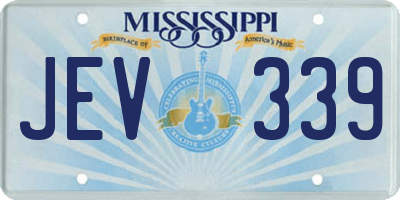 MS license plate JEV339