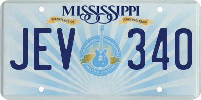 MS license plate JEV340