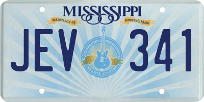 MS license plate JEV341