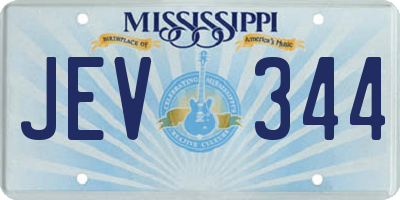 MS license plate JEV344