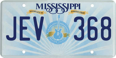 MS license plate JEV368