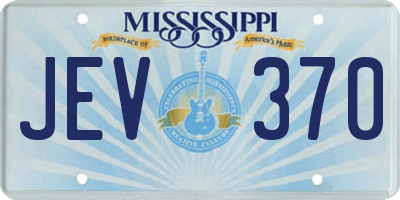 MS license plate JEV370