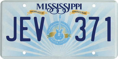 MS license plate JEV371