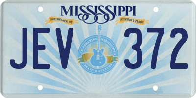 MS license plate JEV372