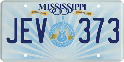 MS license plate JEV373