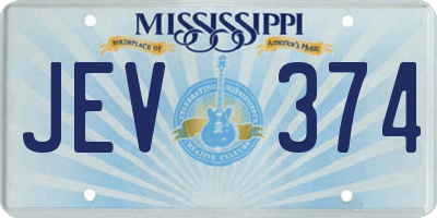 MS license plate JEV374