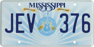 MS license plate JEV376