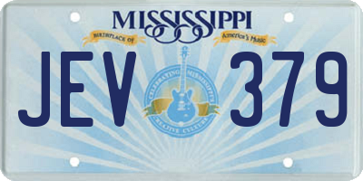 MS license plate JEV379