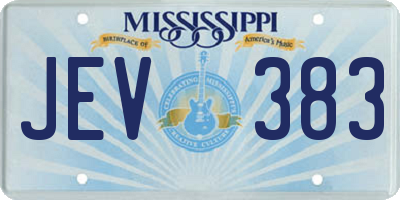 MS license plate JEV383