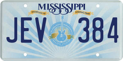 MS license plate JEV384