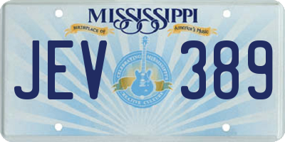 MS license plate JEV389