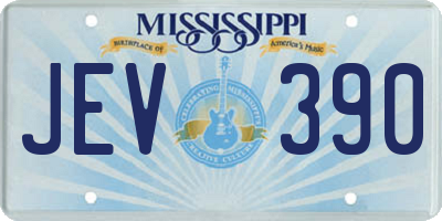 MS license plate JEV390