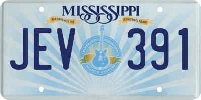 MS license plate JEV391