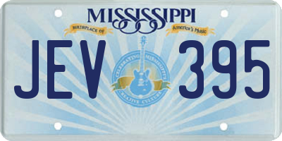 MS license plate JEV395