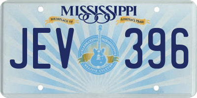 MS license plate JEV396