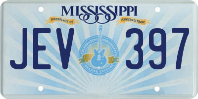 MS license plate JEV397