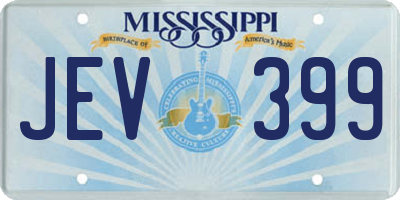 MS license plate JEV399