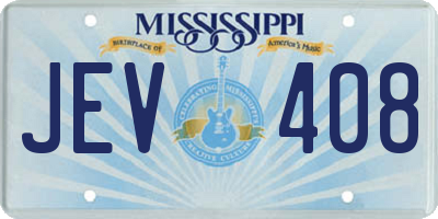 MS license plate JEV408