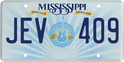 MS license plate JEV409