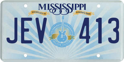 MS license plate JEV413