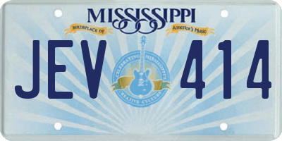 MS license plate JEV414