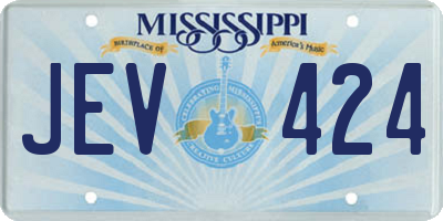MS license plate JEV424
