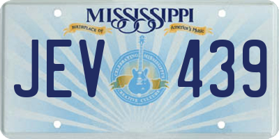 MS license plate JEV439