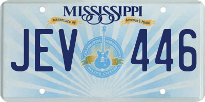 MS license plate JEV446