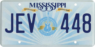 MS license plate JEV448
