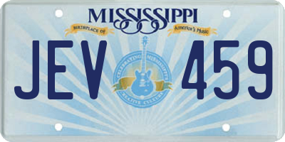 MS license plate JEV459