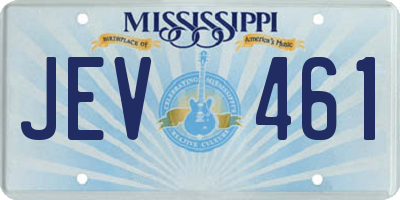 MS license plate JEV461