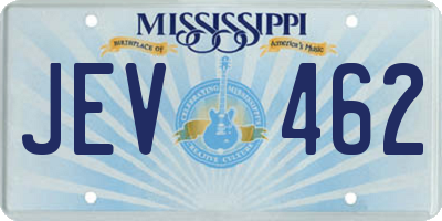 MS license plate JEV462