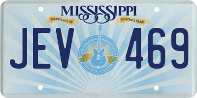 MS license plate JEV469