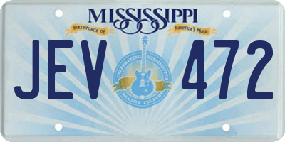 MS license plate JEV472