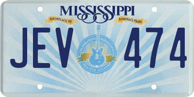 MS license plate JEV474