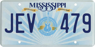 MS license plate JEV479