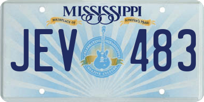 MS license plate JEV483