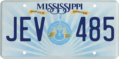 MS license plate JEV485