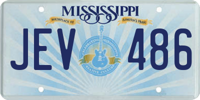 MS license plate JEV486